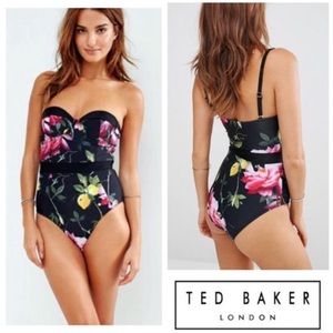 Ted Baker Floral Convertible Molded Cup Suit